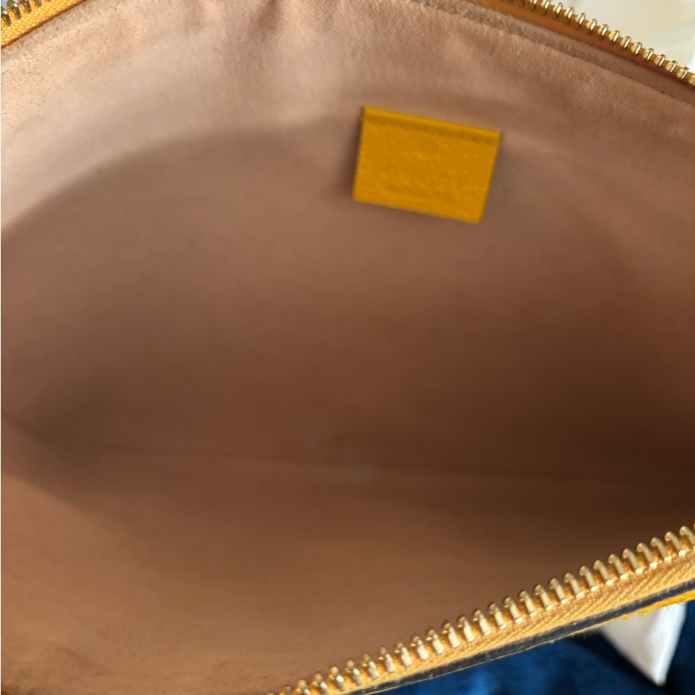 Gucci Ophidia Floral Gg Pouch In Brown Canvas And Leather - Picture 8 of 12